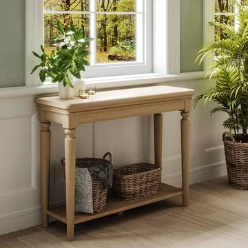 Cromwell console table - oak