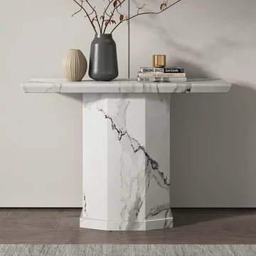 Naples console table - white marble