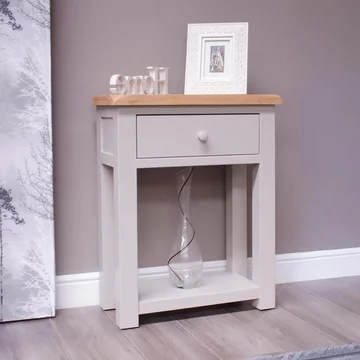 Clearance - diamond hall table - 1 drawer - grey - painted - fss16603