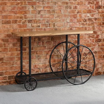 Craft console table - industrial style - soild mango wood