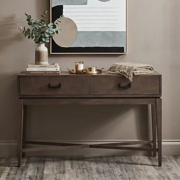 Dimaro console table - 2 drawer - elm wood