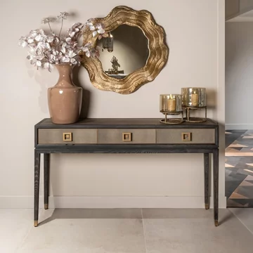 Bloomville shagreen 3 drawer console table