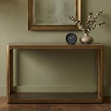 Claridge console table - beige - brushed gold - ceramic top