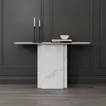 Antonio console table - white marble