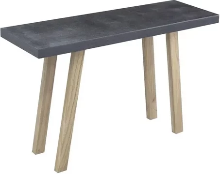 Concrete top console table - black
