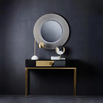 Davoli console table - black and gold - 1 drawer