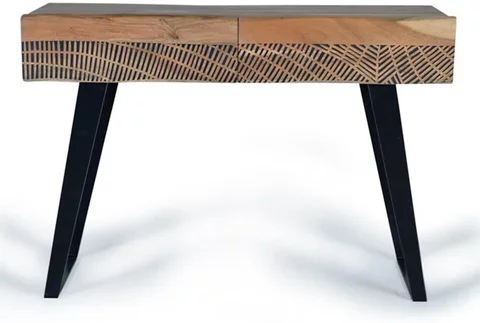 Karlstad console table - acacia wood - 2 drawer