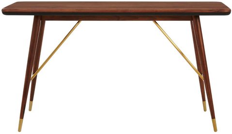 Kenso console table - walnut wood with brass