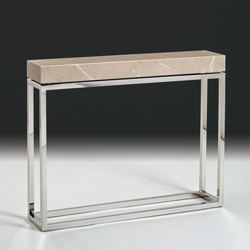 Kubo console table - marble with stainless steel base - variation available