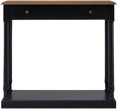 Loire console table - 1 drawer - black and oak