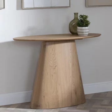 Palma console table - oval - oak