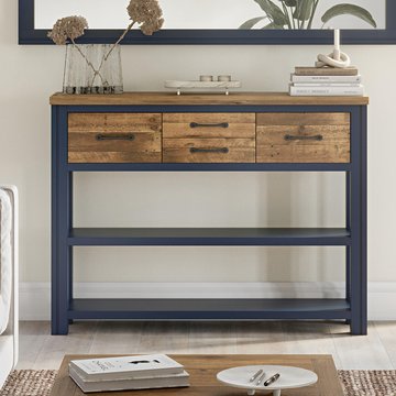 Splash blue hall table - 4 drawer