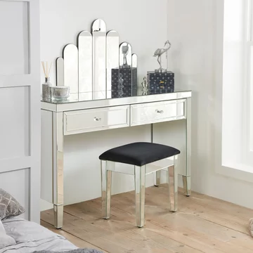 Valencia console table - 2 drawer - mirrored