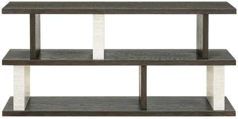 Waldorf white and black console table