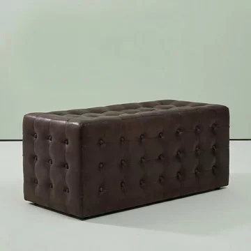 Buffalo bench - brown - leather