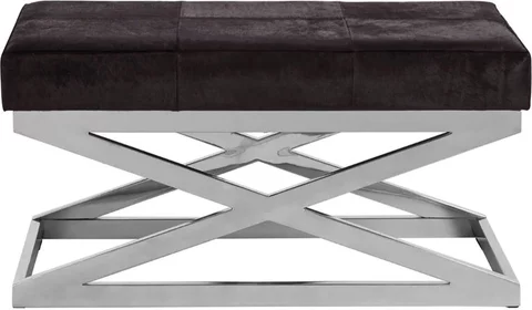 Kensington townhouse bench - black - faux leather