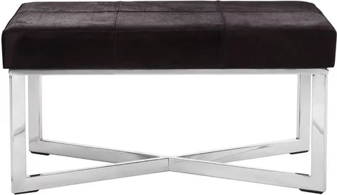 Kensington townhouse bench - black leather