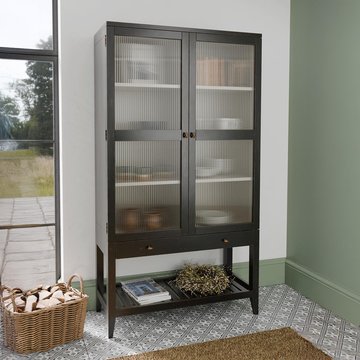 Barwick glazed cabinet - 2 door - 1 drawer - charcoal