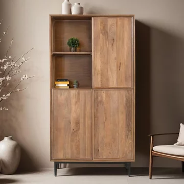 Ravenstein storage cabinet - 3 door - natural - mango wood