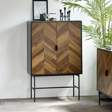 Alvin chevron wood effect hall cabinet - 2 door