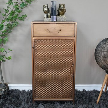 Hall cabinet - 1 door - 1 drawer - copper