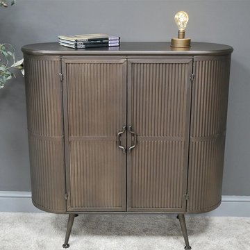 Small cabinet - 2 door - curved - industrial - metal