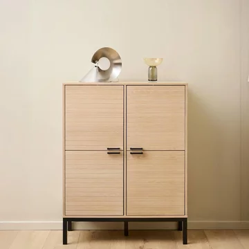 Kensington hall cabinet - 4 door - oak