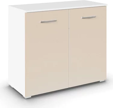 Aditio cupboard - 2 door - alpine white & champagne