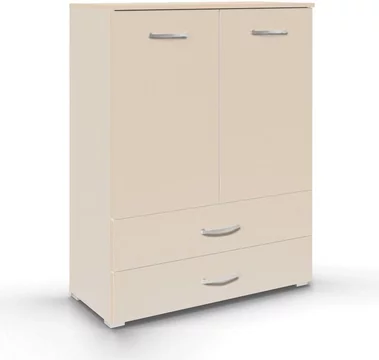 Aditio cupboard - 2 door - 2 bottom drawer - champagne