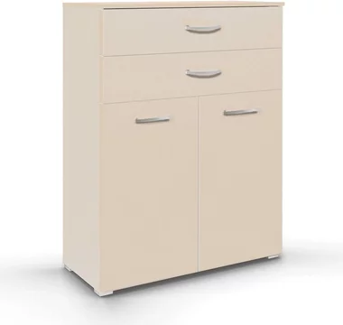 Aditio cupboard - 2 door with 2 top drawer - champagne