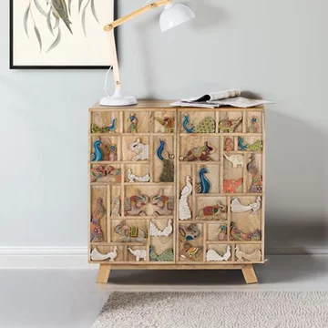 Safari hall cabinet - mango wood - 2 door