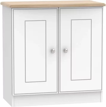 Victoria hall cabinet - 2 door - white and riviera oak