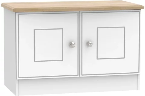 Victoria low cabinet - 2 door - white and riviera oak