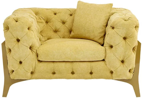 Esme armchair - tufted - pistachio green fabric