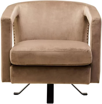 Hestia armchair - swivel - mink velvet fabric