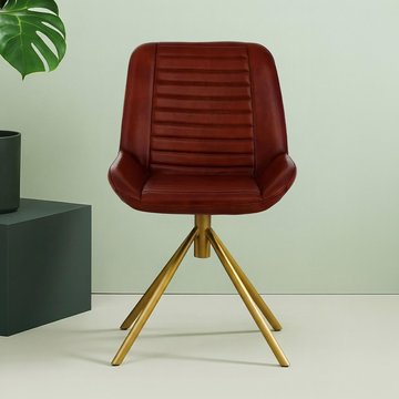 Buffalo swivel chair - tan - leather