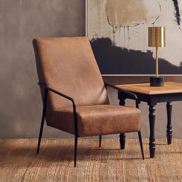 Hoxton chair - vintage brown leather