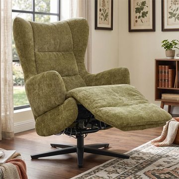 Elevate electric lounge armchair - dual motor - olive - fabric
