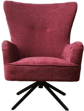 Salinas swivel armchair - chenille fabric - berry pink