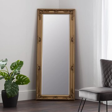 Palais tall leaner mirror - rectangular - gold