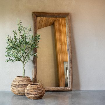 Leaner mirror - brown - wood - 90cm x 176cm