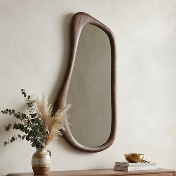 Briar wall mirror - abstract - brown - 60cm x 120cm