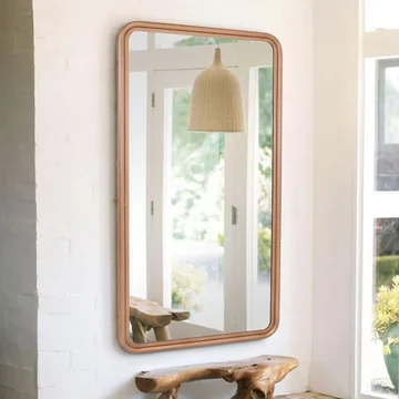 Chatou curved wall mirror - bronze - metal - 88cm x 183cm