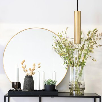 Jersey mirror - round - wall - brass - 60cm x 60cm