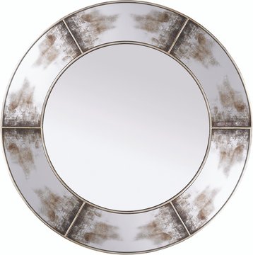 Zahra wall mirror - champagne - round - dia 100cm