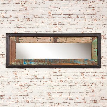 Urban chic reclaimed wall mirror - rectangular - 90cm x 120cm