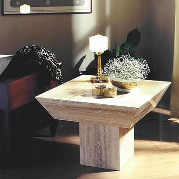 Roma occasional table - angled edge - marble - variation available