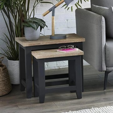 Bordeaux nest of tables - set of 2 - grey