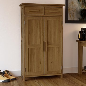 Opus shoe cupboard - 2 door - oak