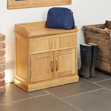 Mobel oak shoe bench